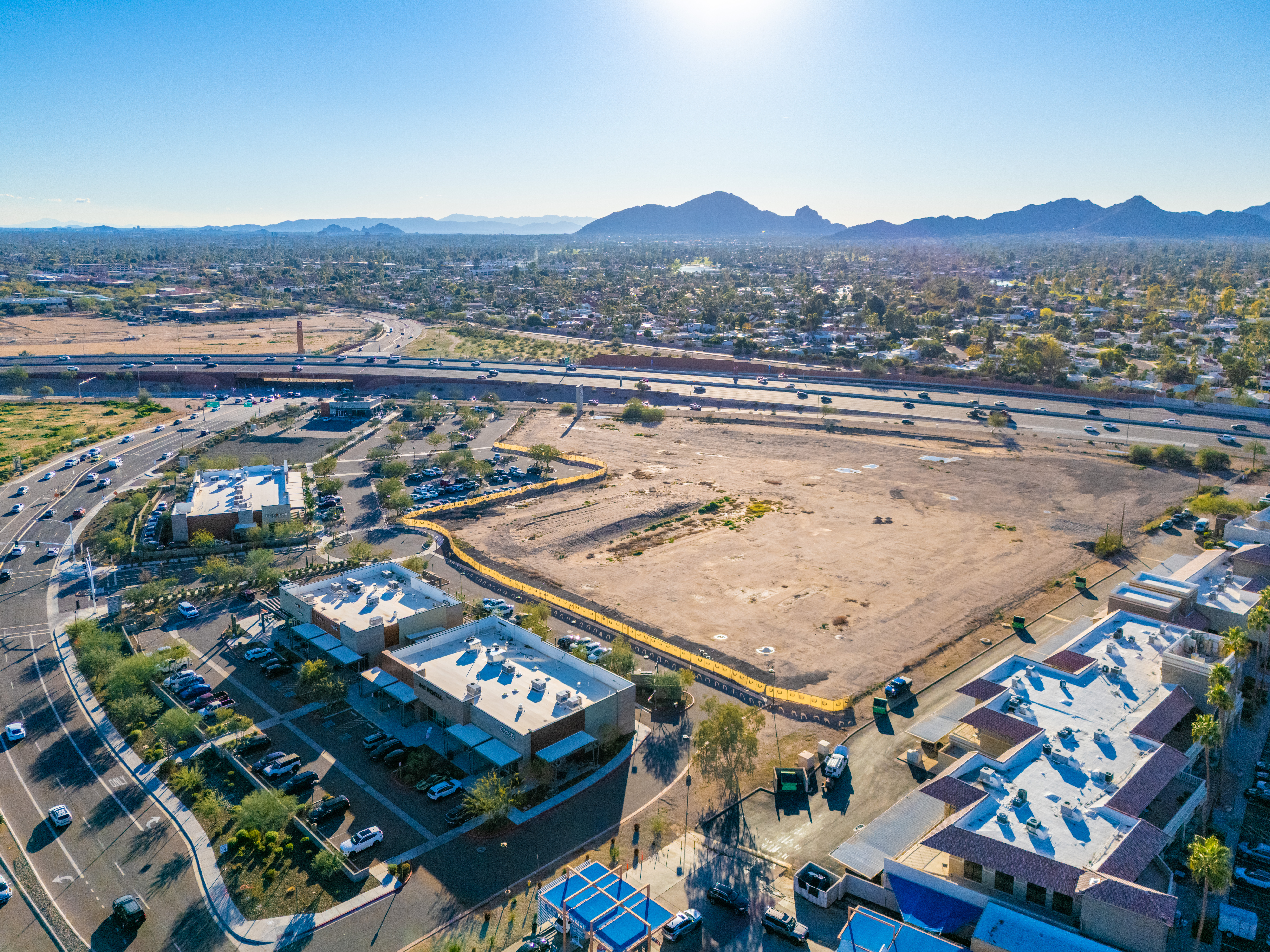 Aerial view of The Edge development site